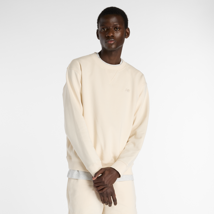 Pulover New Balance Crewneck Sweatshirt Bež | NBMT41506PEF