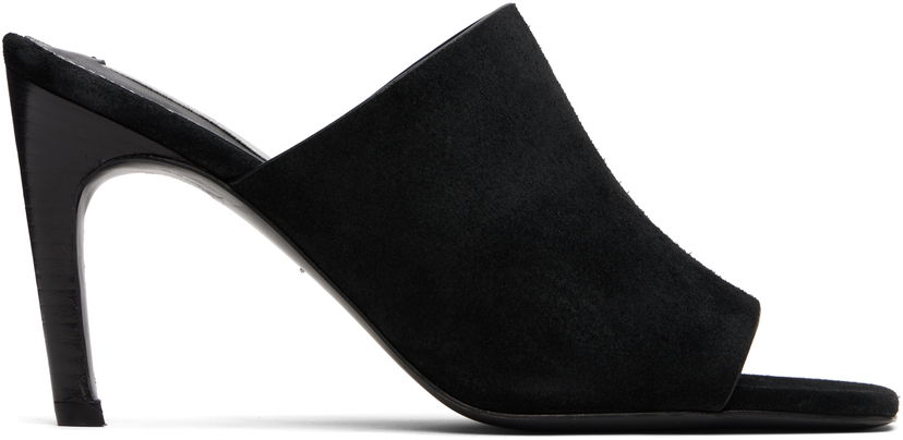 Oblačila TOTEME TOTEME Bandeau Suede Mules Črna | 253-WAS0245-LE0004