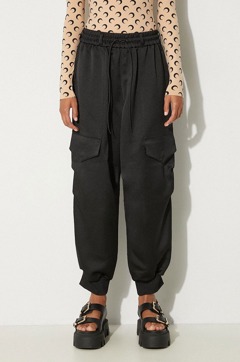 Cargo hlače Y-3 Cargo Pants Tech Seersucker Črna | IR7100