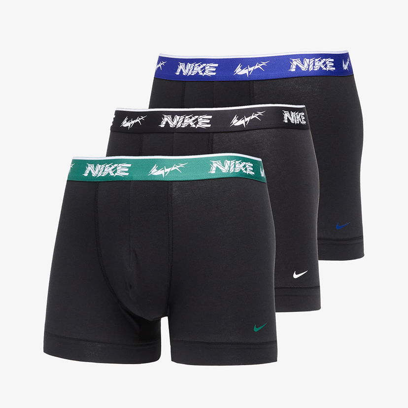 Boksarice Nike DRI-FIT Everyday Cotton Stretch Trunk 3-Pack Black Črna | 0000KE1008-EYC