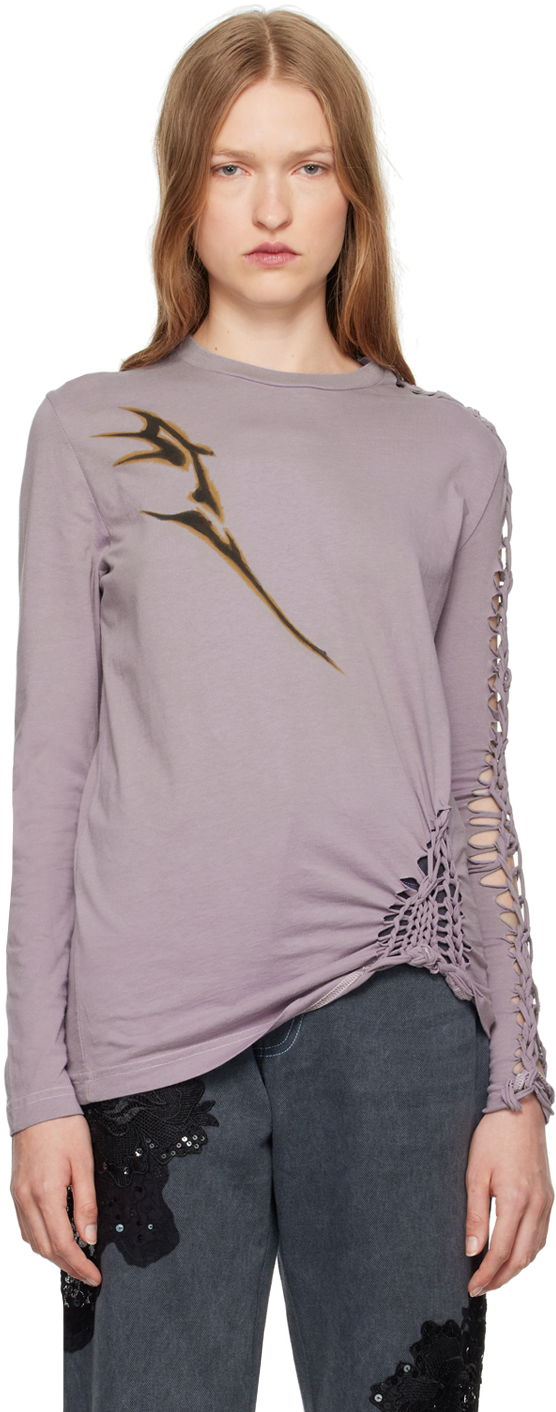 Majica Collina Strada Collina Strada Tosh Long Sleeve T-Shirt Lila | XX3377
