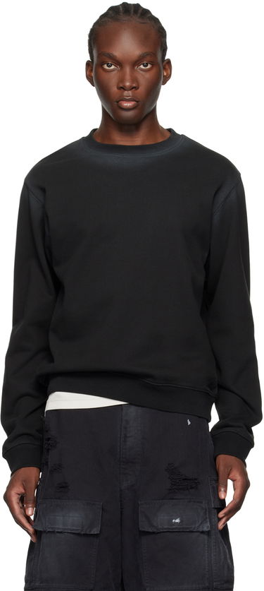 Pleteni pulover We11done Faded Sweatshirt Črna | WD-TS2-24-721-U-BK, 0