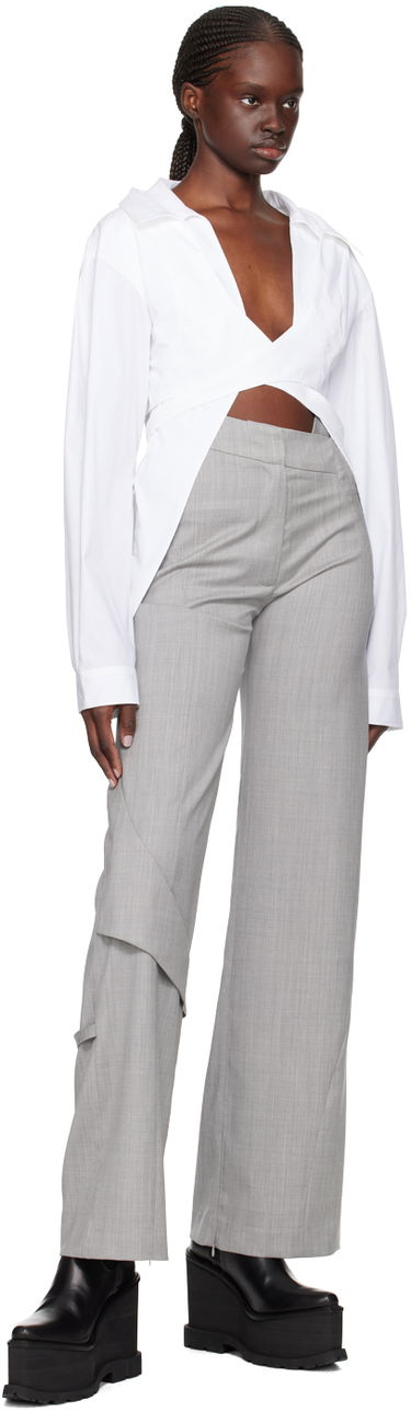 Hlače HELIOT EMIL Fluid Draped Trousers Siva | HE_W_10_043_LGY06, 3