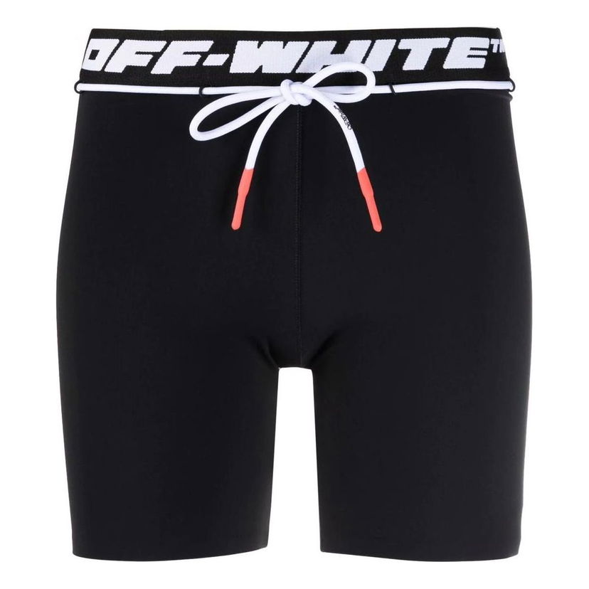 Kratke hlače Off-White Logo-Waistband Running Shorts Črna | OWVH025C99JER0011000