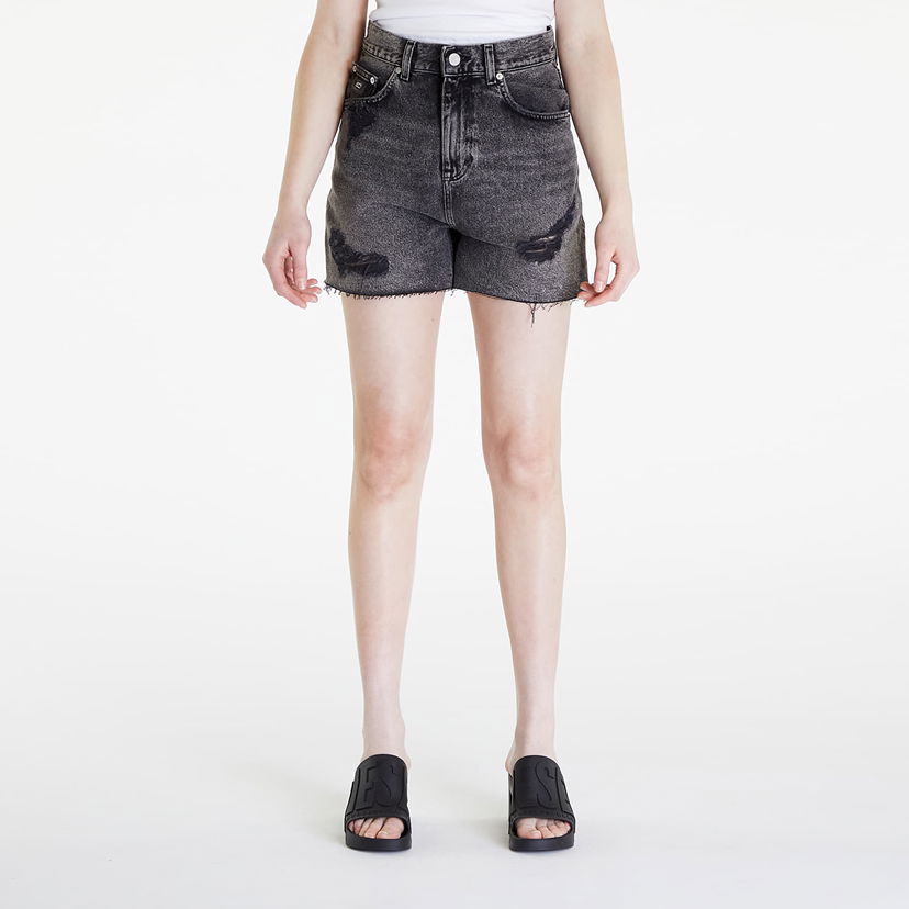 Kratke hlače Tommy Hilfiger Mom Uh Short Denim Črna | DW0DW17652 1BZ