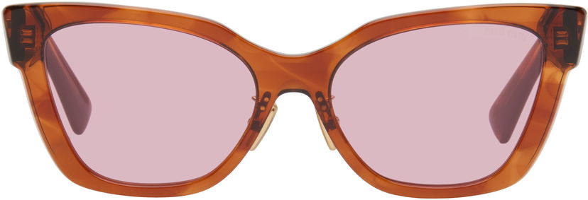 Sončna očala Miu Miu Miu Miu Cat Eye Acetate Sunglasses Rjava | 0MU 02ZS 8056597978835