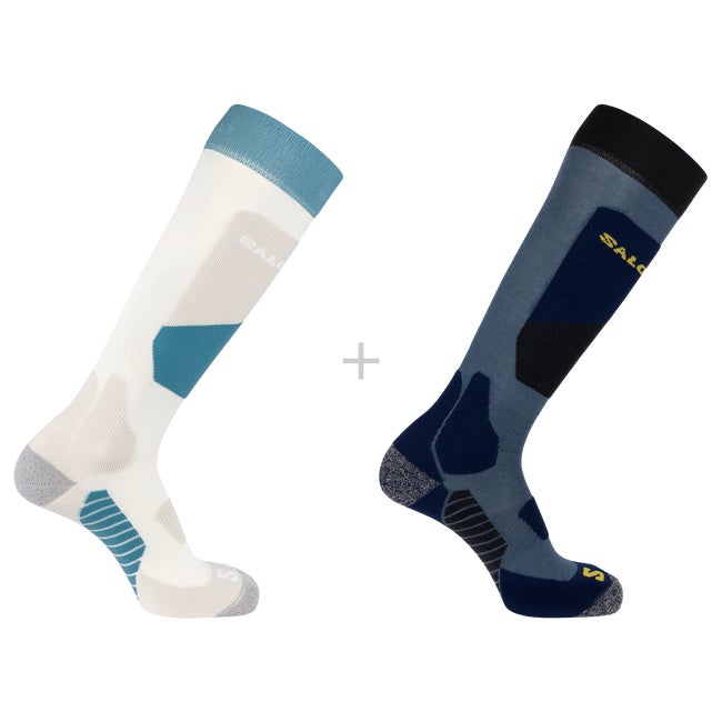 Nogavice Salomon Two-Pack Ski Socks Bela | LC2375200