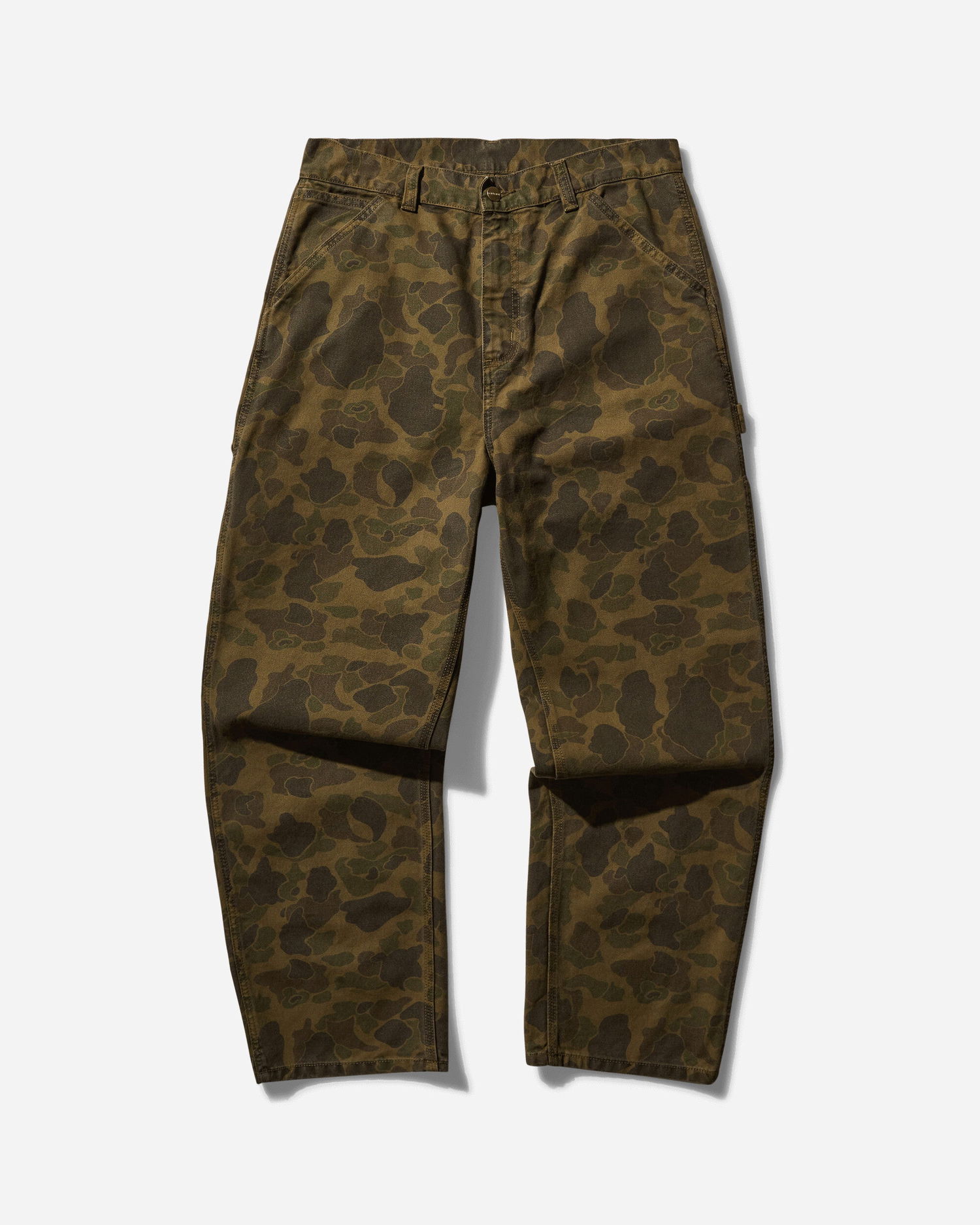 Hlače Carhartt WIP Duck Single Knee Pants Camo Duck Green / Office Green Rjava | I033896 2MQGD, 0