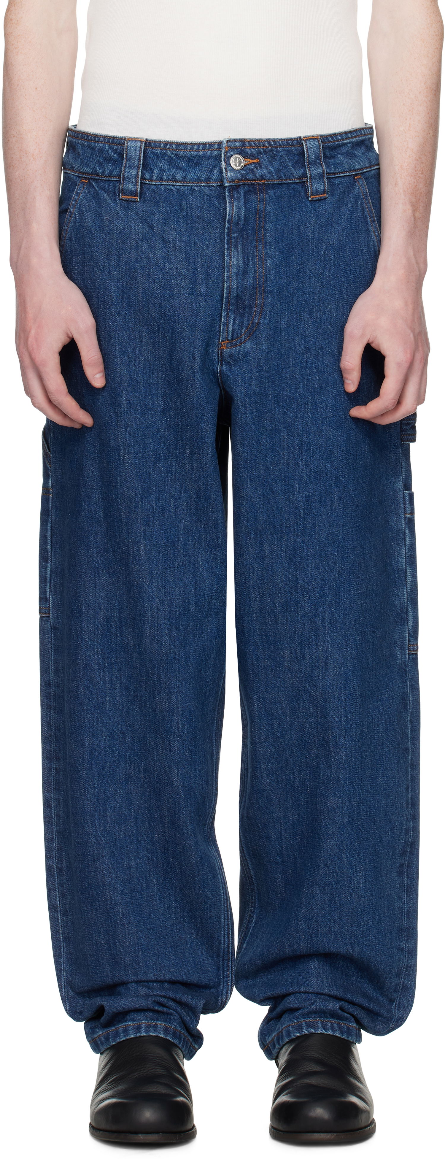 Kavbojke A.P.C. A.P.C. Fergus Loose Fit Jeans Modra | COHJK-M08500, 0