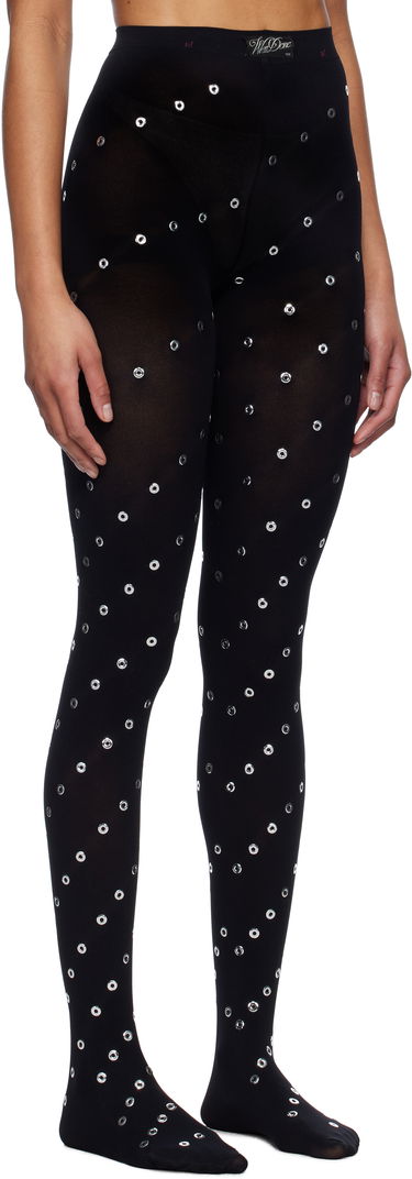 Nogavice We11done We11done Eyelet Tights Črna | WD-LE0-25-285-W-BK, 1