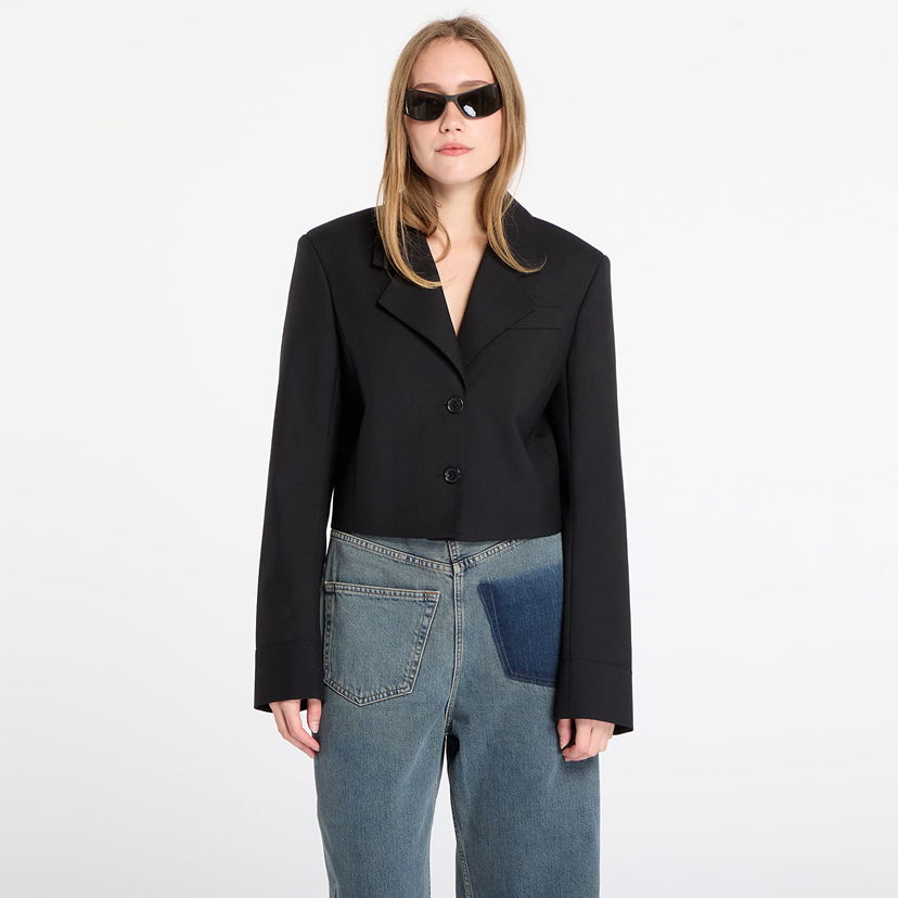 Jakna Off-White Big Bookish Crop Jacket Črna | OWEF12LF25FAB0011047