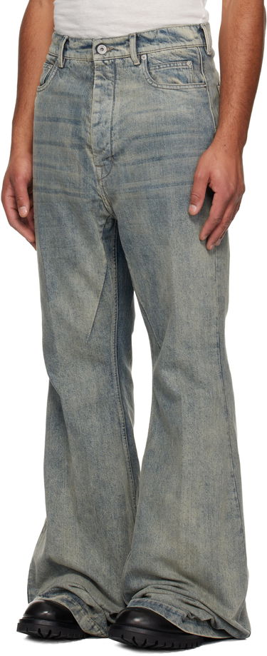Kavbojke Rick Owens Flared Wide-Leg Distressed Jeans Concordians Bolan Modra | RR02E1335 DWG, 3