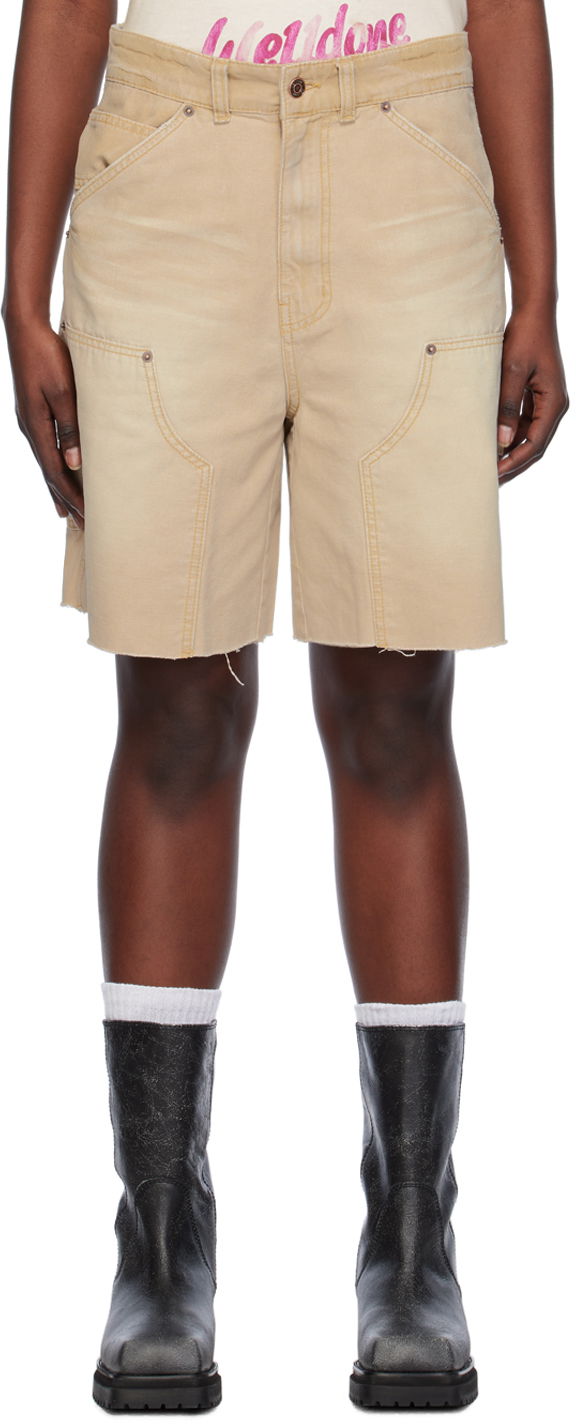 Kratke hlače We11done We11done Raw Edge Shorts Bež | WD-DP0-24-379-M-BG, 0