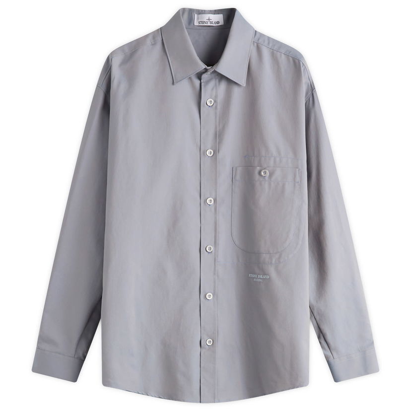 Srajce Stone Island Marina Oxford Overshirt, Size Large Siva | K2S151100003-V0040