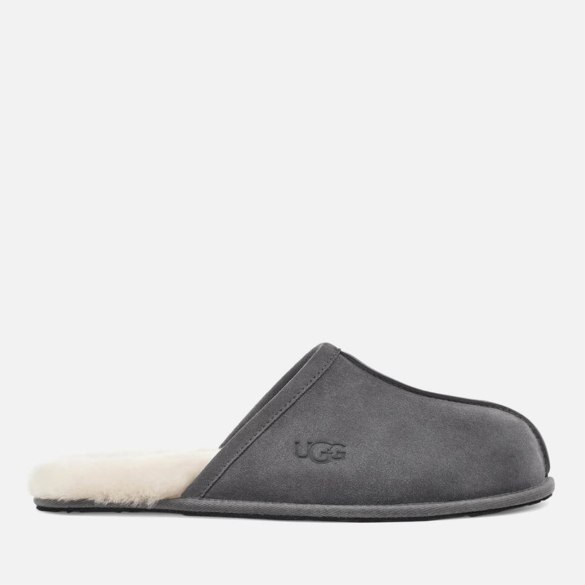 Superge in čevlji UGG Men's Scuff Suede/Sheepskin Slippers - Dark Grey Siva | 1101111-DGRY