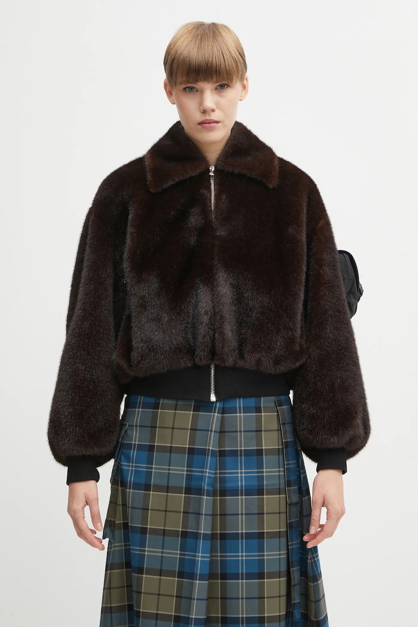 Bomber jakna Coperni Faux Fur Bomber Jacket Rjava | COPBL33F9015