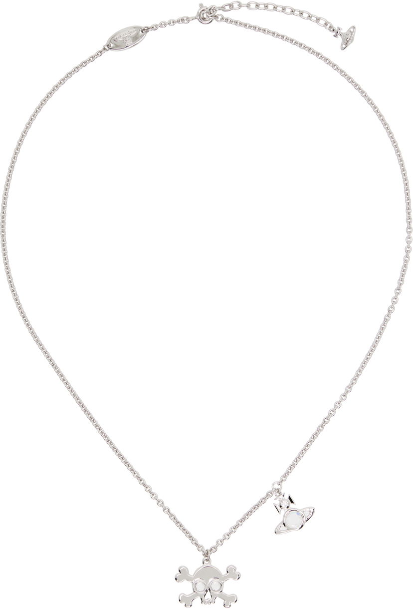 Ogrlica Vivienne Westwood Vivienne Westwood Franky Skull and Orb Pendant Necklace Kovinski | 630203FY-01P102-