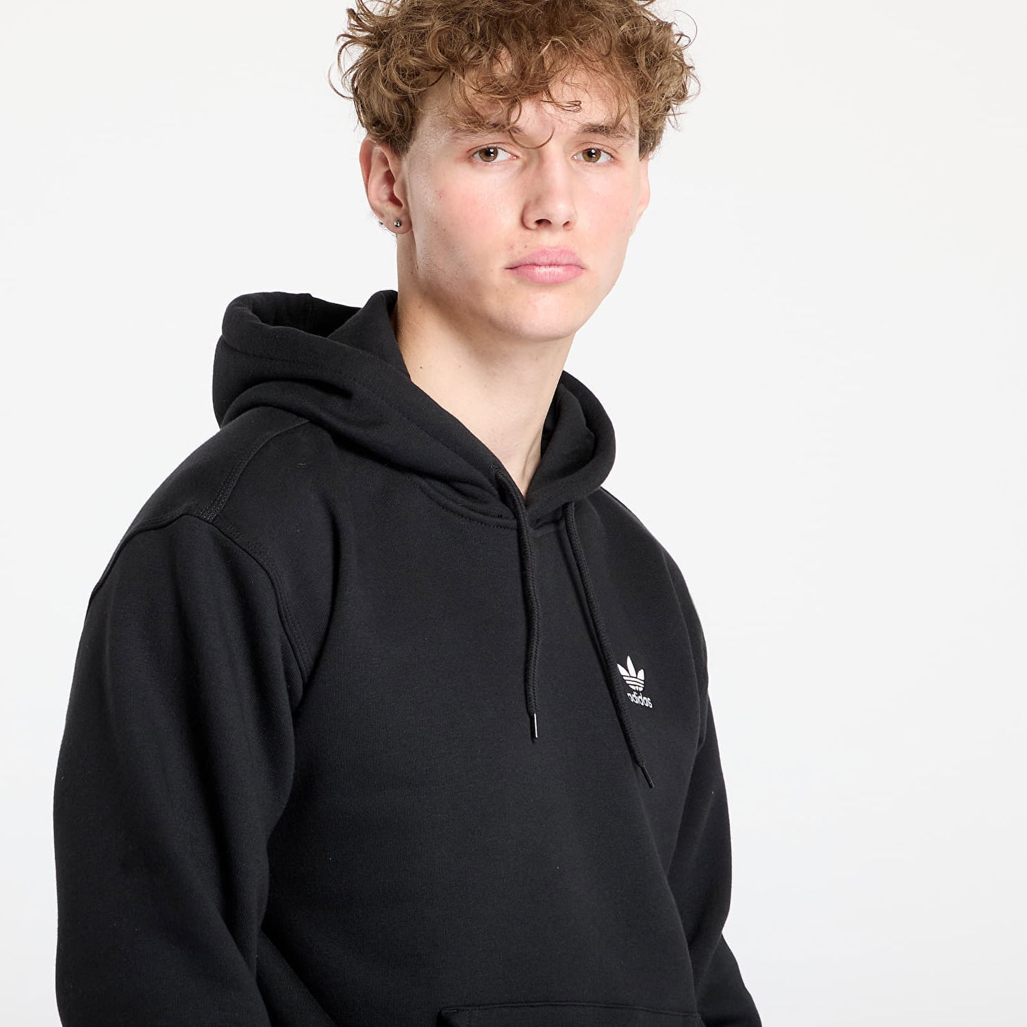 Pulover adidas Originals Adidas Trefoil Essentials Loose Hoodie Črna | JV6056, 1