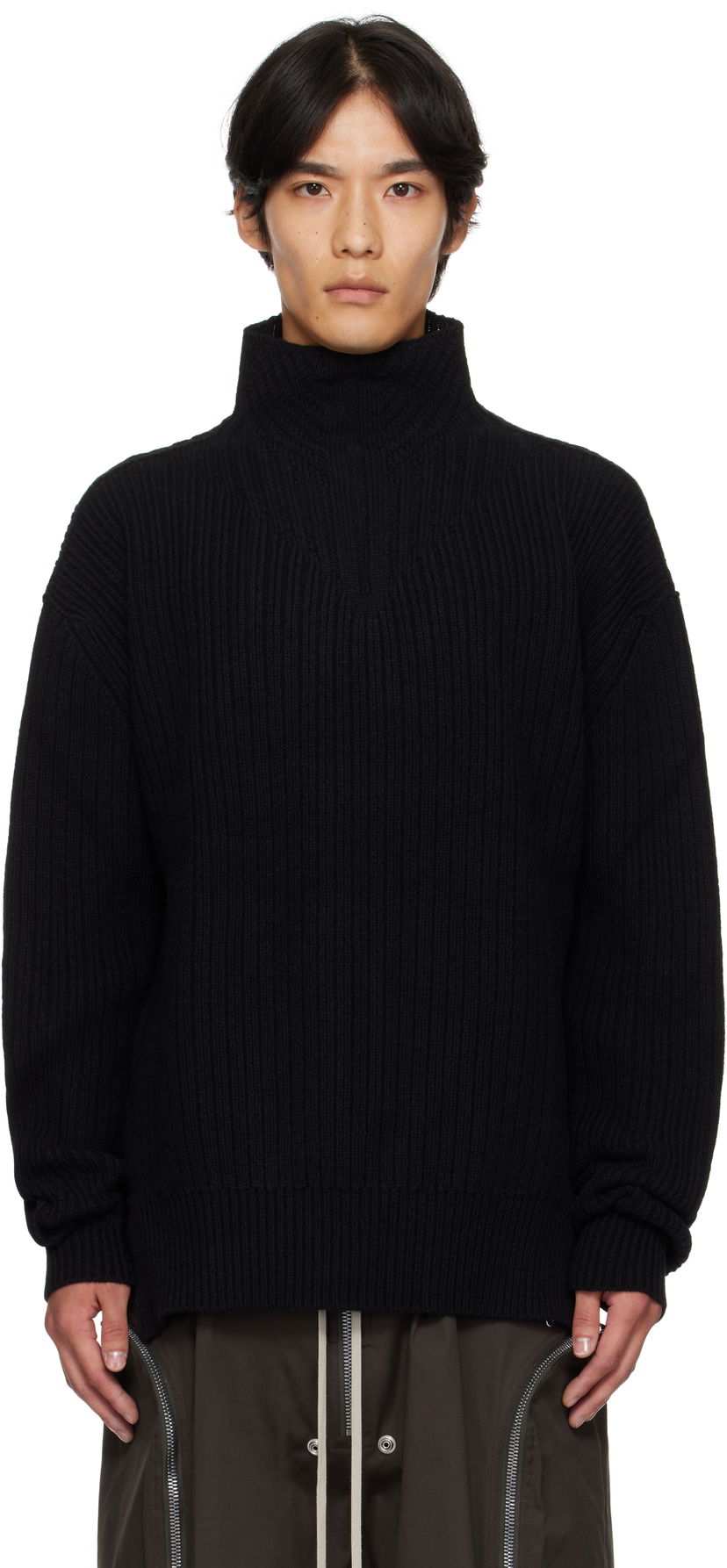 Pleteni pulover Rick Owens Rick Owens Concordians Turtleneck Sweater Črna | RU02E1645 KWV