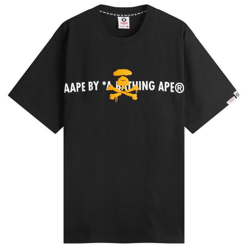 Majica AAPE by A Bathing Ape AAPE Graffiti Neon Puff T-Shirt, Size Large Črna | AAPTEM1644XX-BLK