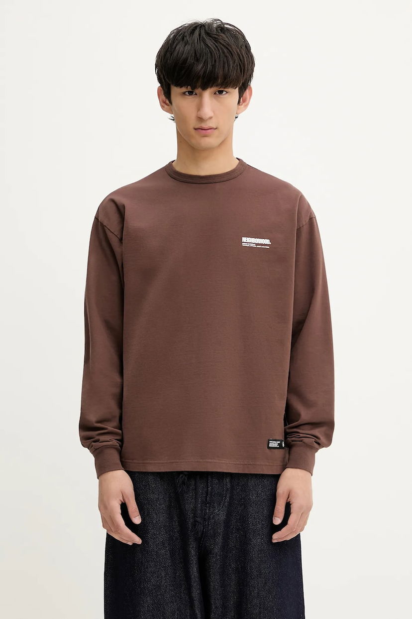 Majica Neighborhood NEIGHBORHOOD Classic Crewneck Ls Graphic Tee Rjava | 251FPNH.CSM03