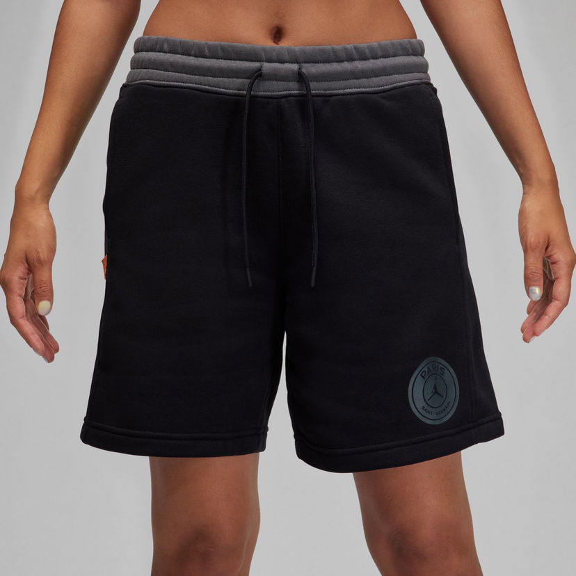 Kratke hlače Jordan Jordan Paris Saint-Germain Wmns Fleece 7" Shorts Black - Women - Shorts Jordan Črna | DZ3269-010