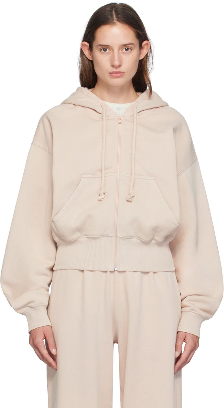 Pulover Acne Studios Beige Zip Hoodie Bež | AI0157-