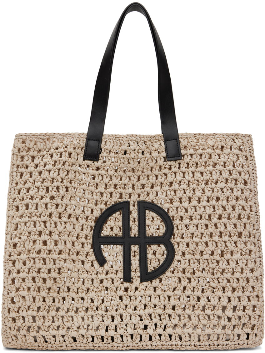 Tote bag Anine Bing Large Crochet Tote Bag Bež | A-13-2158-022, 0