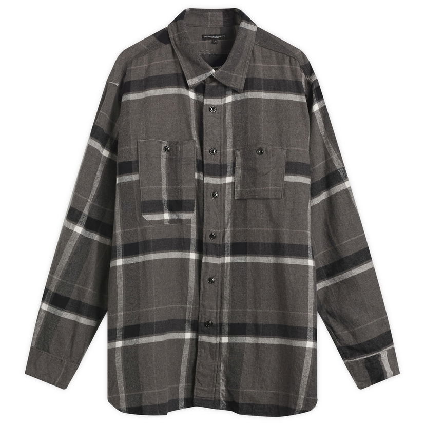 Srajce Engineered Garments Engineered Garments Brushed Big Plaid Work Shirt, Size Small Siva | 25F1A007-ES071