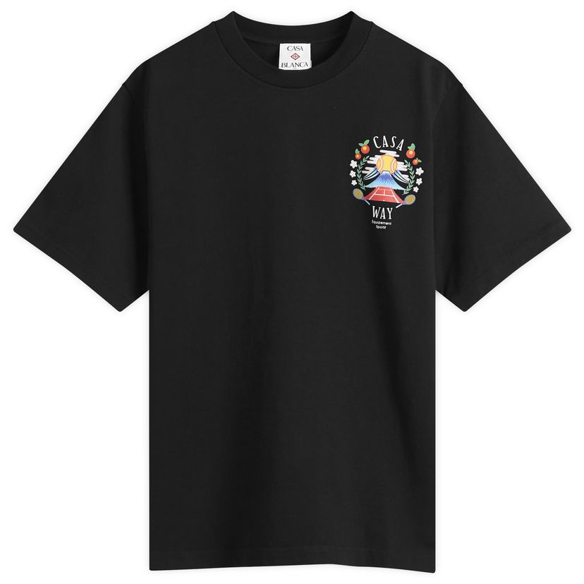 Majica Casablanca Casablanca Casa Way Mountain Printed T-Shirt, Size Large Črna | MPF25-JTS-001-09