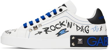 Superge in čevlji Dolce & Gabbana White Portofino Embroidery & Studs Sneakers Večbarvna | CS1772AH494, 2