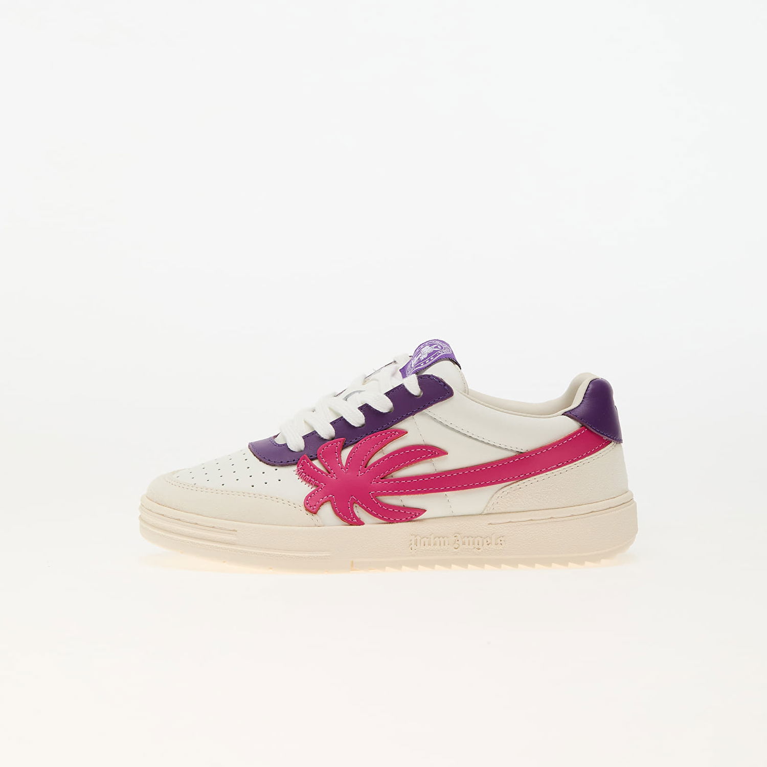 Superge in čevlji Palm Angels Palm Beach University Leather White Fuchsia Bela | PGIA014F24LEA0020132, 0