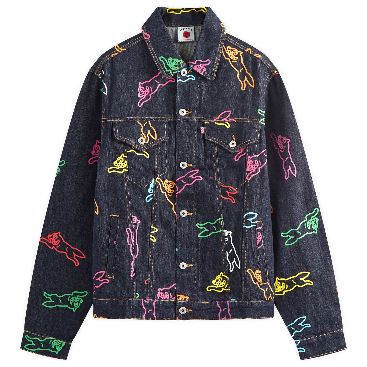 Jakna BBC IceCream ICECREAM A/O Running Dog Denim Trucker Jacket Modra | IC24245-MU, 1