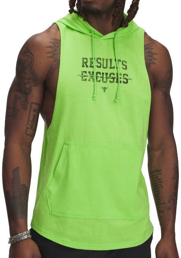 Majica brez rokavov Under Armour Project Rock Wire Sleeveless Hoodie Zelena | 1389986-362