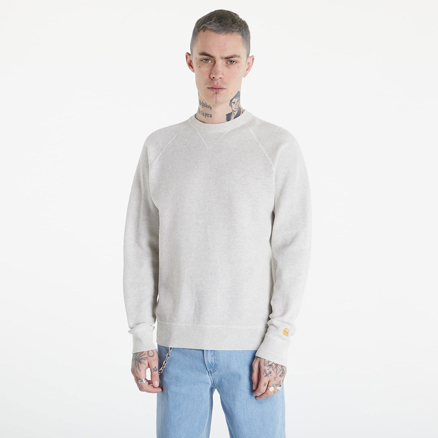Pleteni pulover Carhartt WIP WIP Chase Sweater Bela | I028581.00JXX, 1