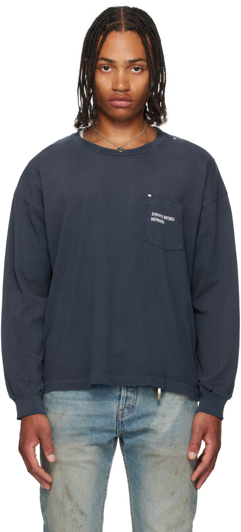Majica Enfants Riches Déprimés Enfants Riches Déprimés Classic Logo Long Sleeve T-Shirt Mornarica | 010-860