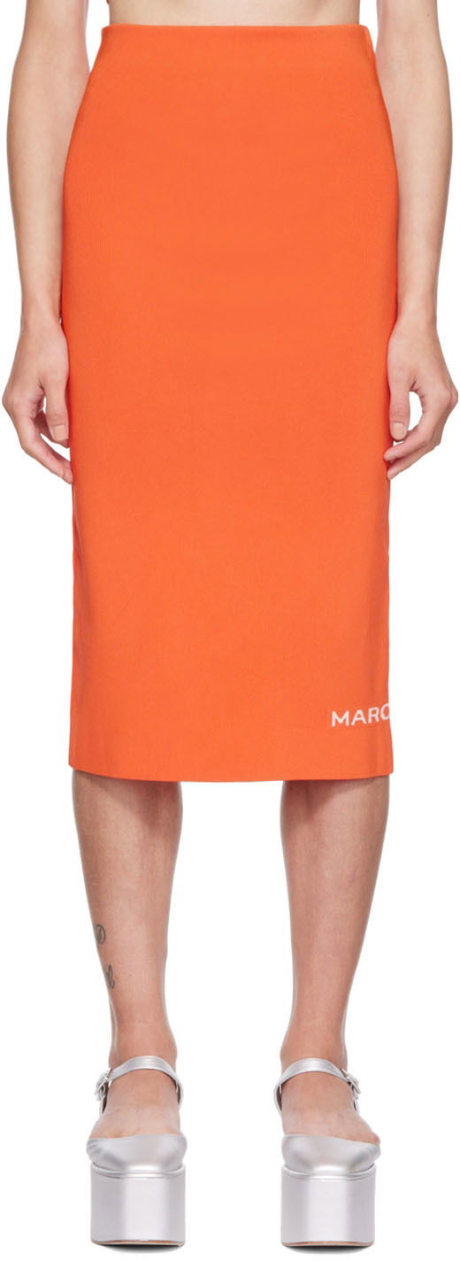 Krila Marc Jacobs Marc Jacobs 'The Tube' Midi Skirt Oranžna | N101V01RE21