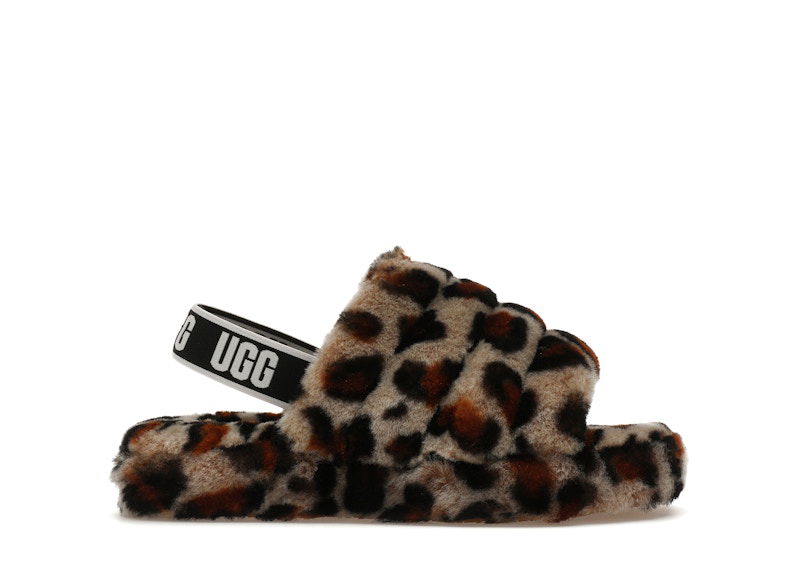 Superge in čevlji UGG UGG Fluff Yeah Leopard Slides Rjava | 1110673K-AMP, 0