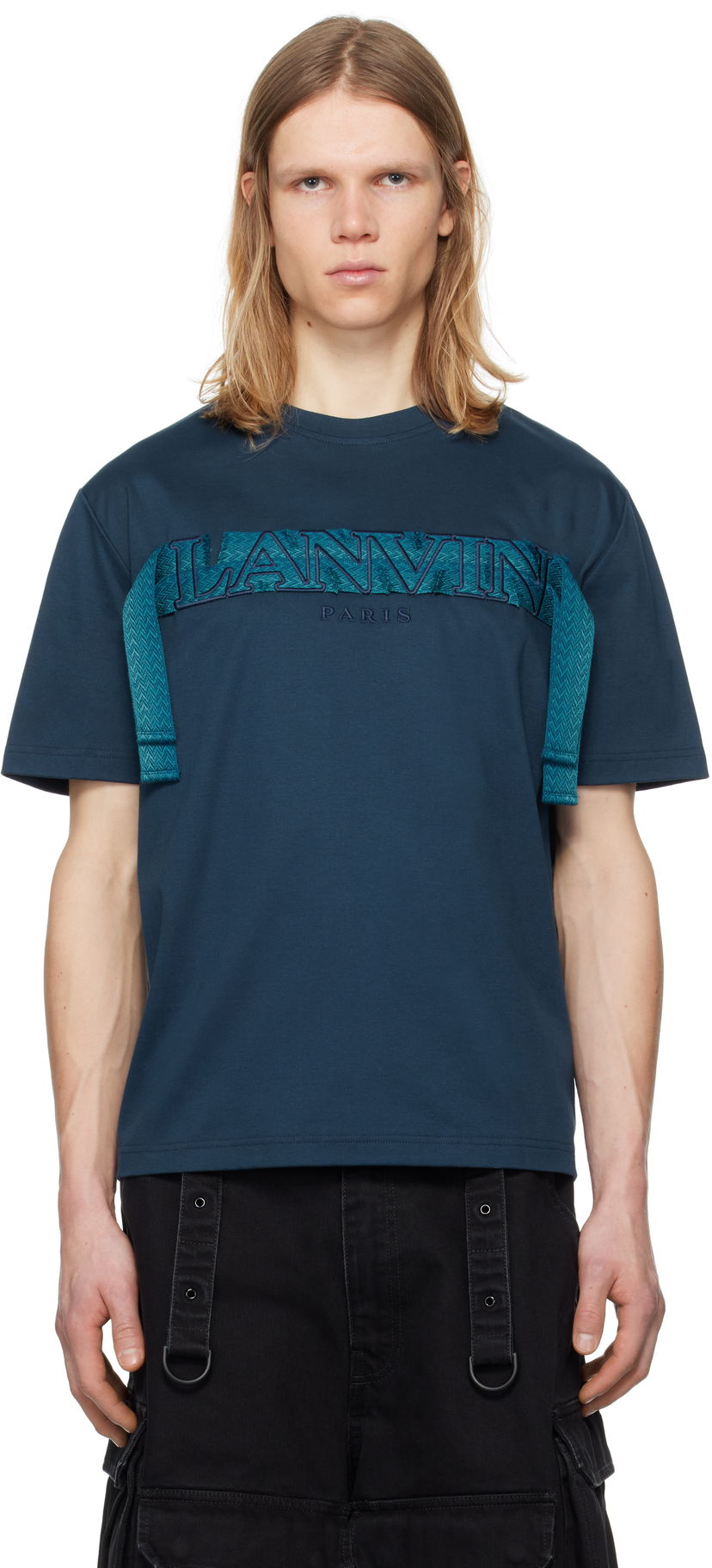 Majica LANVIN Lanvin Curb Lace T-Shirt Modra | RM-TS0115-J198-P25