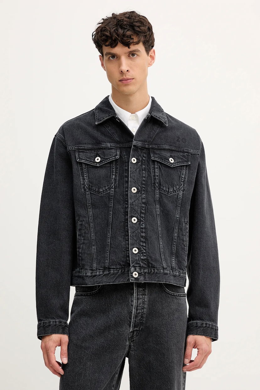 Jakna KENZO Kenzo Denim Jacket Črna | FF65DV3026C4
