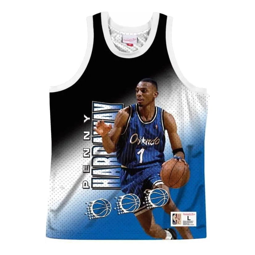 Majica brez rokavov Mitchell & Ness Mitchell & Ness NBA Orlando Magic Hardaway Jersey Modra | MSTKMI19002-OMAWHITPHA