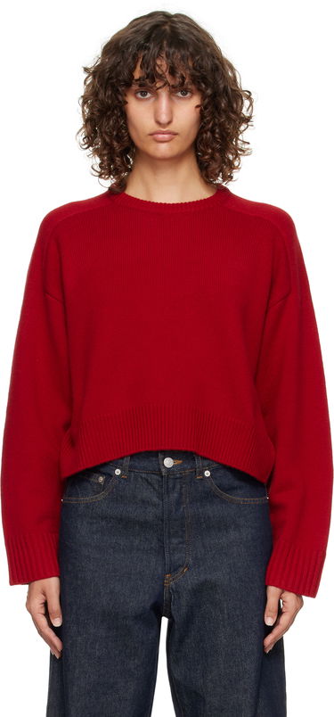 Pleteni pulover Loulou de Saison Loulou de Saison Bruzzi LDS Boxy Cashmere Sweater Rdeča | BRUZZI LDS, 0