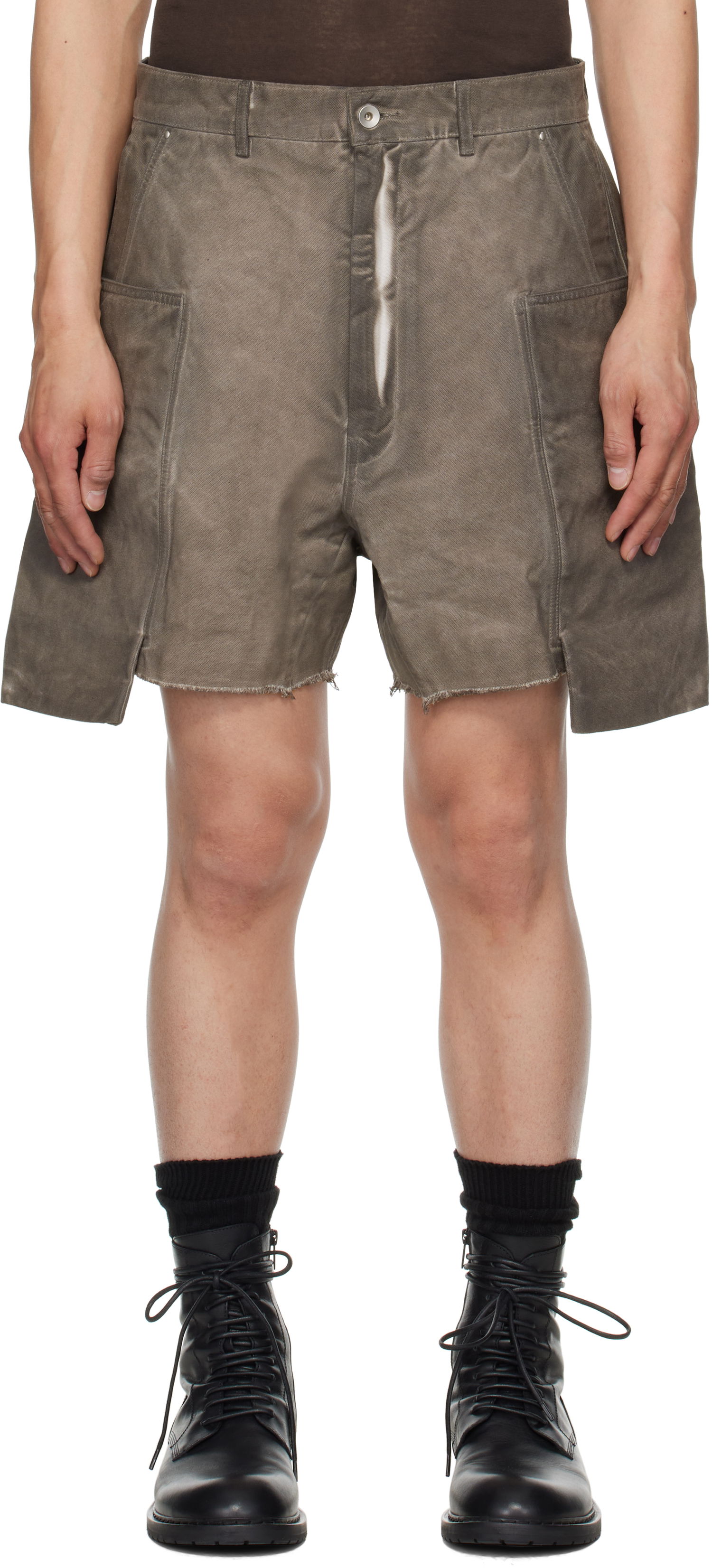 Kratke hlače Rick Owens Rick Owens DRKSHDW Hollywood Stefan Cargo Shorts Siva | DU01E3358 CVS, 0