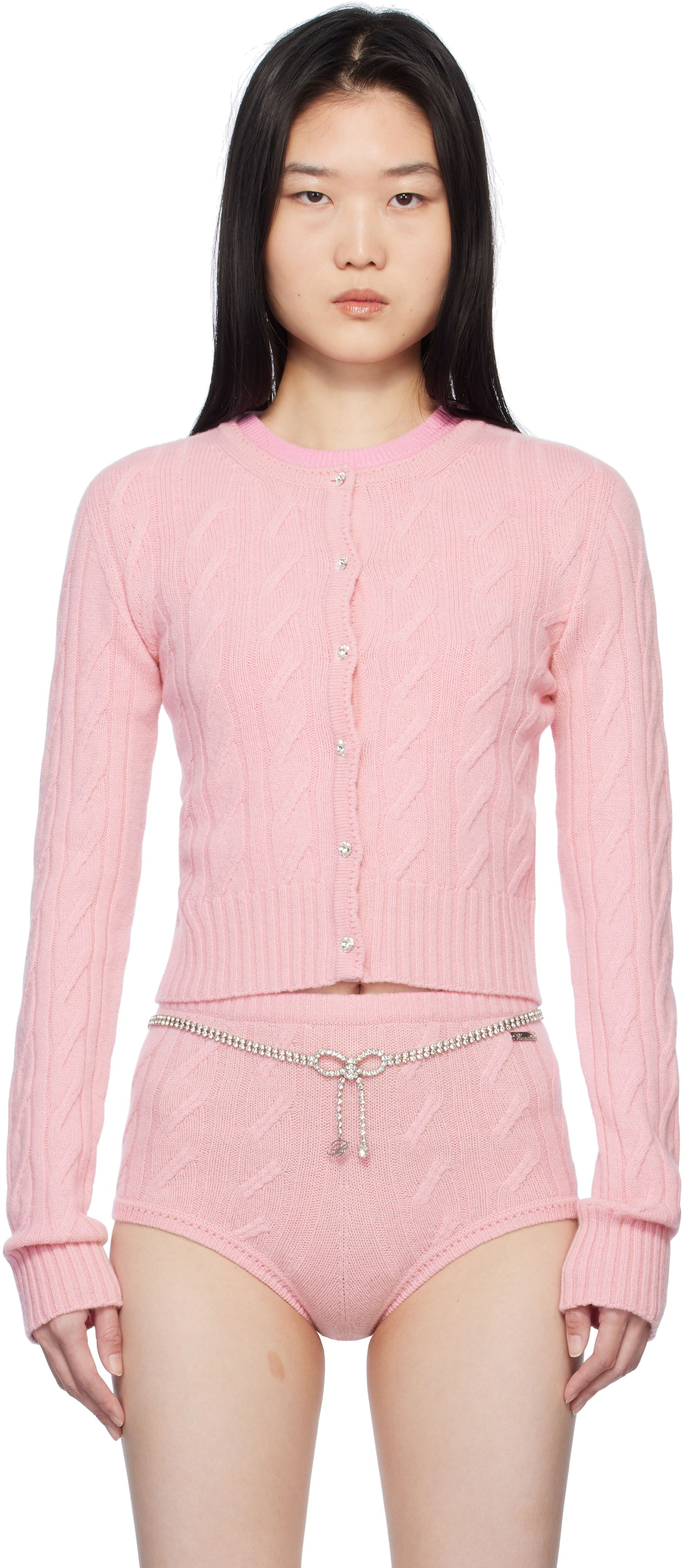 Pleteni pulover Blumarine Blumarine Wool & Cashmere Knit Cardigan Roza | P522M570A, 0