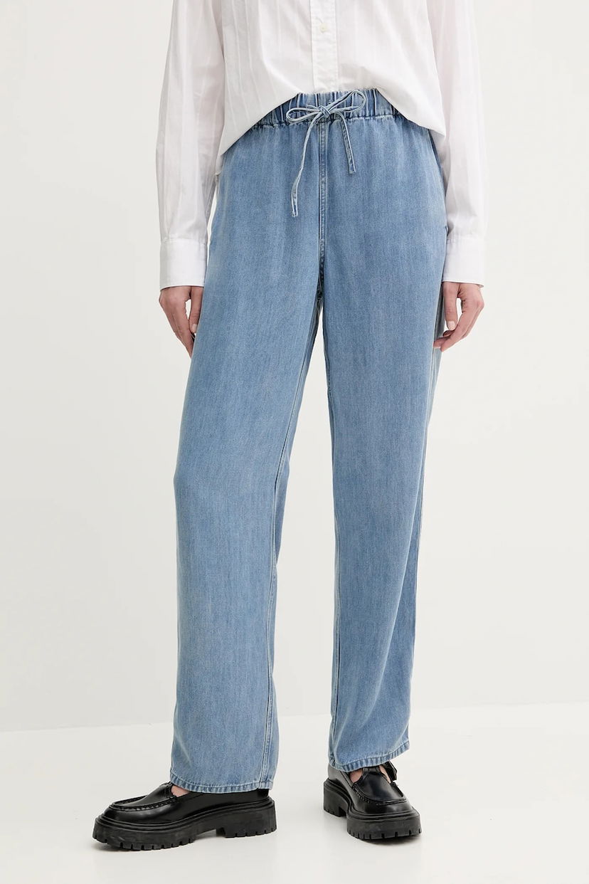 Kavbojke Samsoe Samsoe Samsoe Samsoe SAHOYSA High Waist Jeans Modra | F25200077