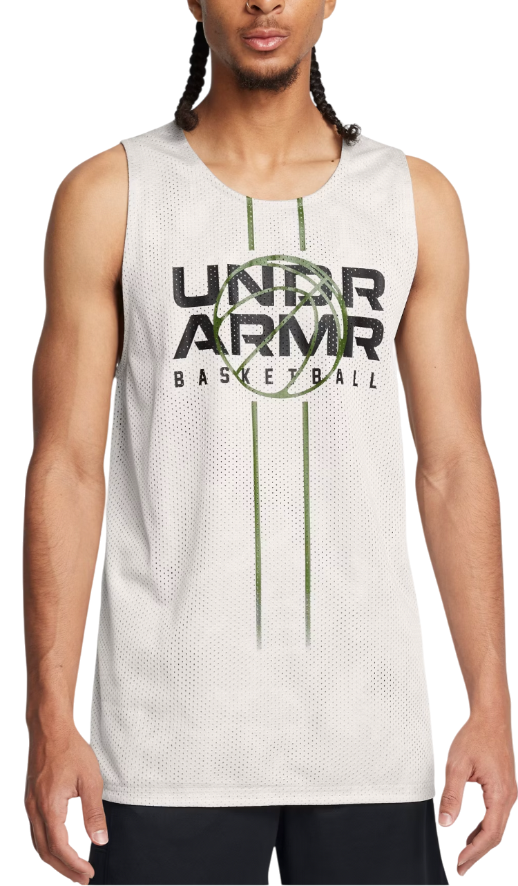 Majica brez rokavov Under Armour Reversible Basketball Jersey Bela | 1387088-114