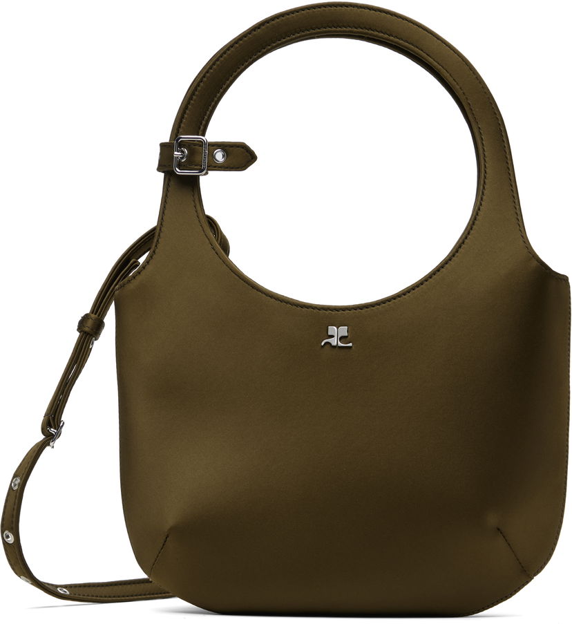 Torba za čez ramo Courrèges Courrèges Holy Satin Shoulder Bag Zelena | 225GSA102PL0084