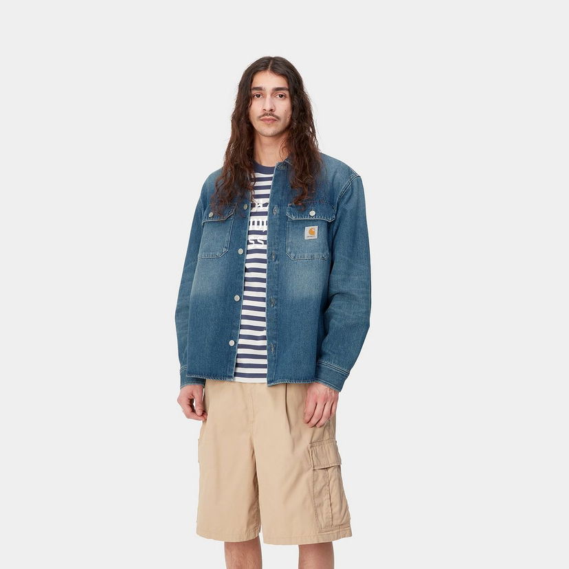 Srajce Carhartt WIP Harvey Shirt Modra | I033346_01_4L