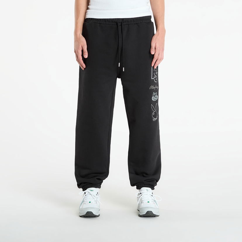 Trenirka Footshop Playboy x FTSHP Varsity Sweatpants UNISEX Black Črna | FTSHP_532