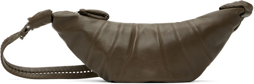 Torbice za okoli pasu LEMAIRE Lemaire Woven Laced Medium Croissant Bag Zelena | BG0160 LL0131